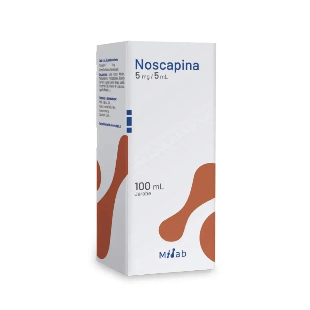 Noscapina Jarabe 5 mg / 5 mL x 100 mL Farmex-Pluxee-Persistente